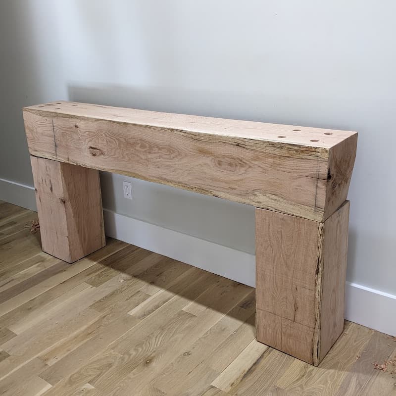 Big, rustic, heavy hall table.